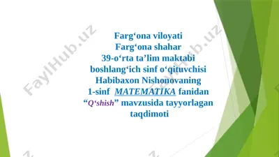 11-dars qo'shish — PPTX