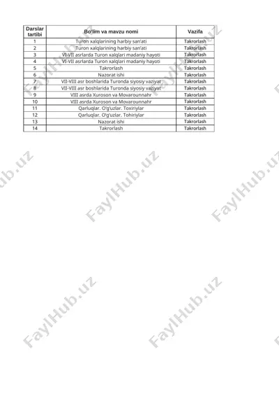 7-sinf uzb tarix 2-ch @ishrejakundalikcom — XLSX