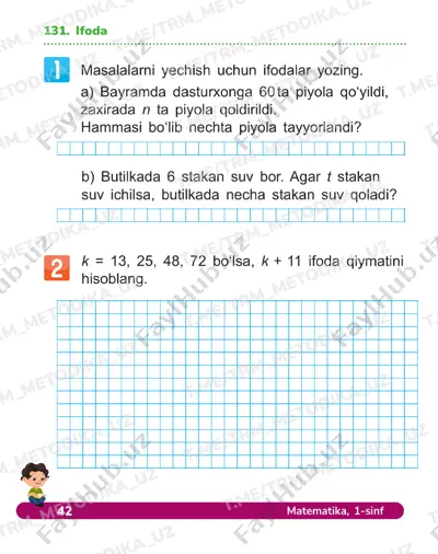 matematika 1 sinf daftar 131-144 — PDF