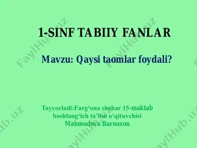 1-sinf tabiiy fan 26-dars — PDF