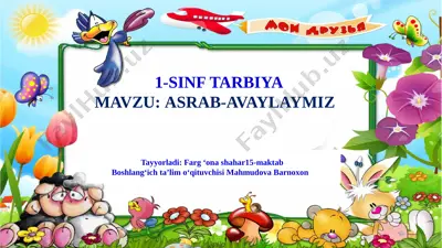 1-sinf tarbiya 23-dars — PPTX