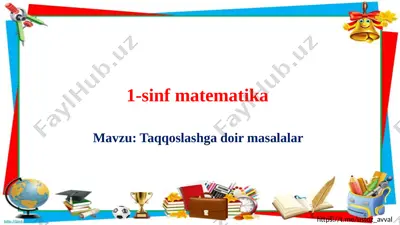 1-sinf matematika 90-dars — PPTX