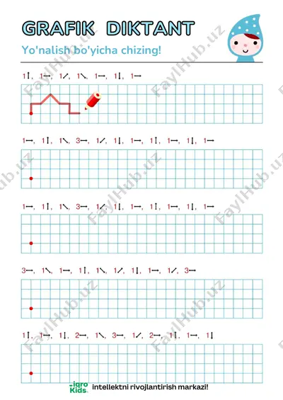 grafik diktant-yo'nalish bo'yicha -iqrokids — PDF