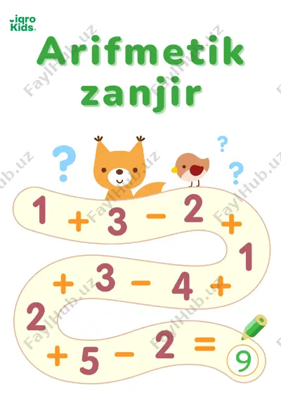 arifmetik zanjir - iqrokids — PDF