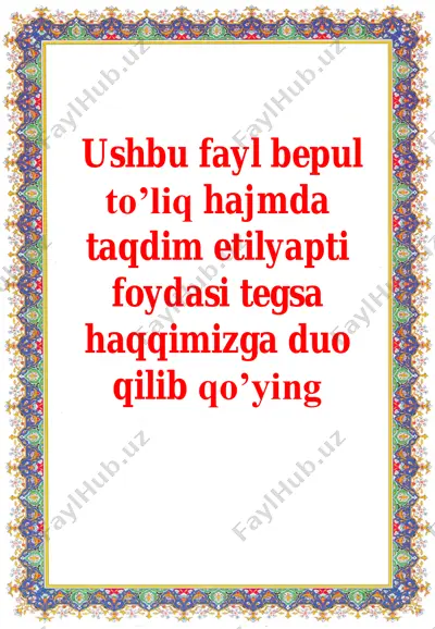 1 sinf tarbiya yillik ko'rgazmalar — PDF