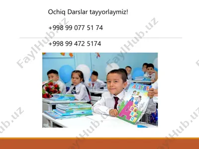 namunali ochiq dars 1 sinf matematika new — PDF