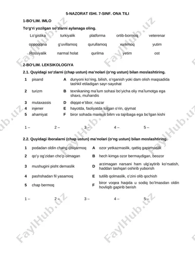 5-nazorat ishi — DOCX