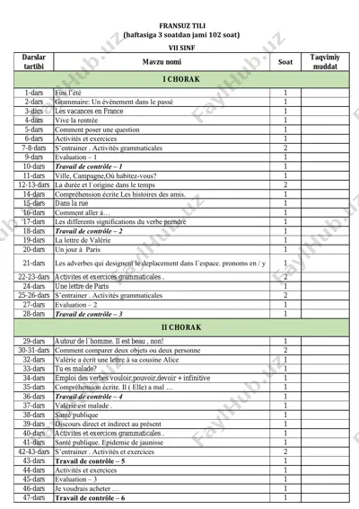 7-sinf fransuz tili — PDF