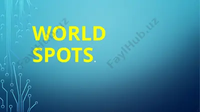 world spots — PPTX