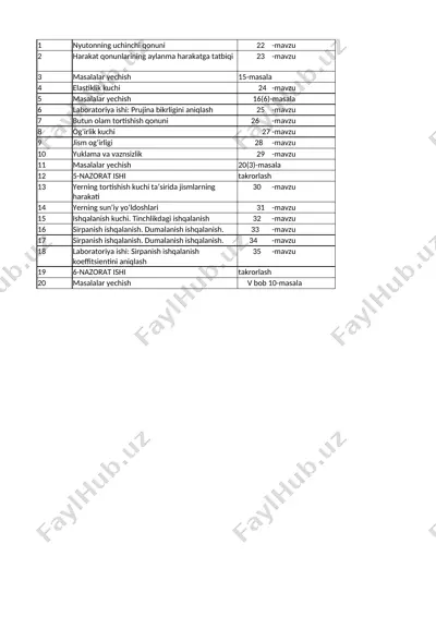 7-sinf fizika 3-chorak — XLSX