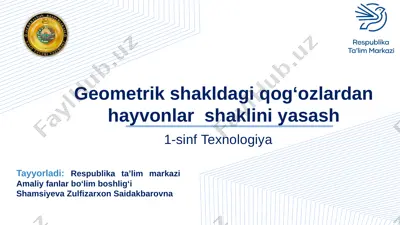 1-sinf texnologiya — PPTX
