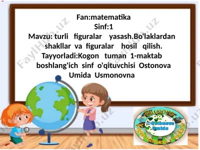 ostonova u.1-sinf matematika 18-may — PPTX