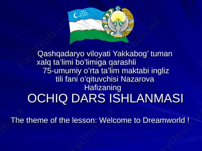 ochiq dars ishlanmasi — PPT