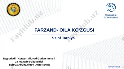 7-sinf tarbiya — PPTX