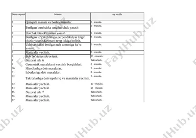 7- sinf geometriya — XLSX