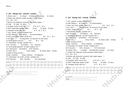 musiqa 5-6-7 test savollari — DOCX
