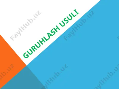 guruhlash usuli — PPTX