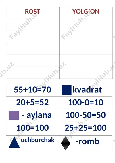 1-sinf birinchi kitobim. tarqatma — DOCX