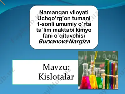 kislotalar — PPT
