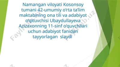 mustaqillik davr adabiyoti — PPTX