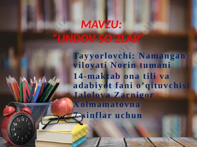 undov so'zlar — PPTX