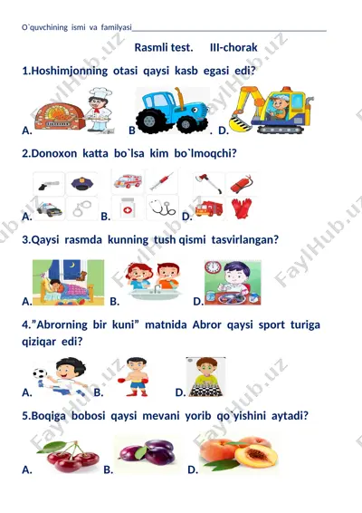 rasmli test.nazorat ishi. — DOCX