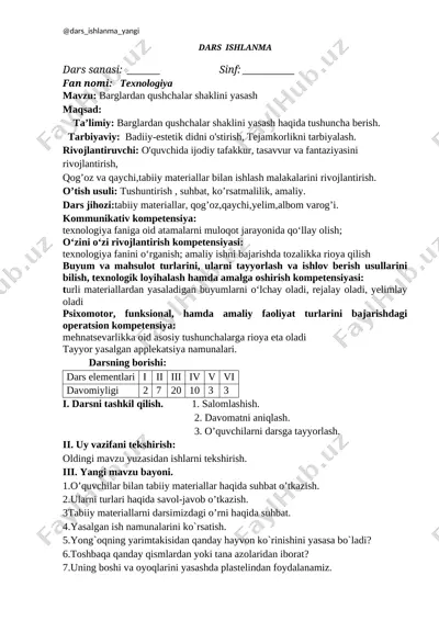 1_sinf_texnologiya_05_barglardan_qushchalar_shaklini_yasash+ — DOCX