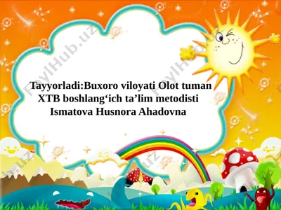 1-sinf ona tili o'qish savodxonligi — PPTX