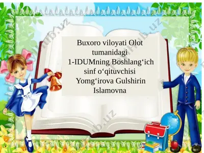 1-sinf ona tili va o'qish savodxonligi — PPTX