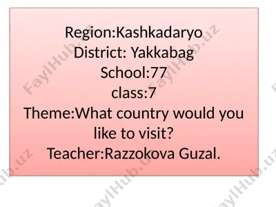 77-maktab razzoqova go`zal — PPTX