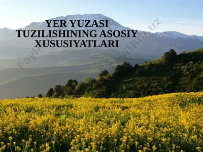 o'rta osiyo yer yuzi xususiyatlari 7 — PPTX