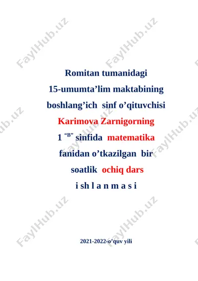 1a sinf qavslar — DOCX