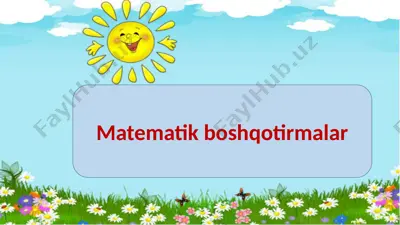 matematik boshqotirmalar — PPTX