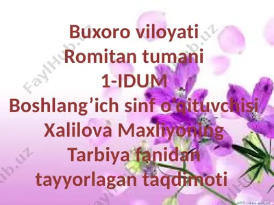 tarbiya taqdimot — PPTX