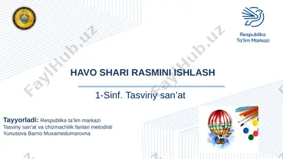 1-sinf tasviriy san'at — PPTX