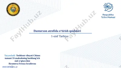 1-sinf tarbiya — PPTX