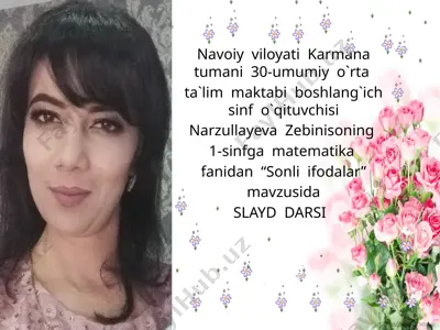 1-sinf sonli ifodalar mavzusida slayd dars — PPTX