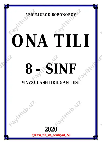8 - ona tili — PDF