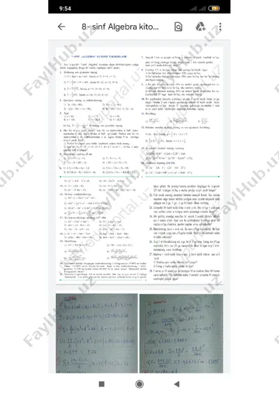 8- sinf algebra kitob yechimi — PDF