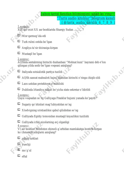 jaxon_tarixi_test_30_talik_test_tarix_audio_kitoblar_kanali — PDF