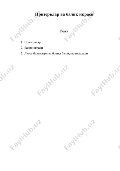 призервлар ва балиқ икраси — DOC