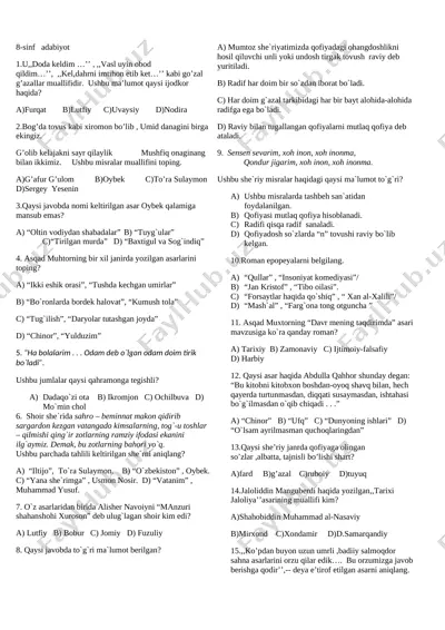 8-sinf_adabiyot_yakuniy_nazorat_ishi._test_ — DOCX
