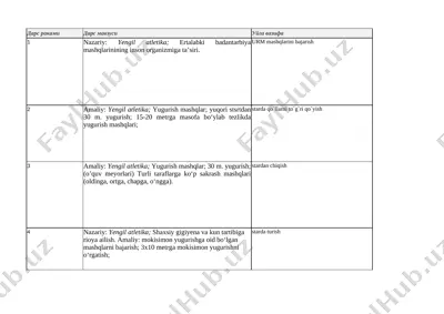 1-sinf jismoniy tarbiya 4 chorak — XLSX