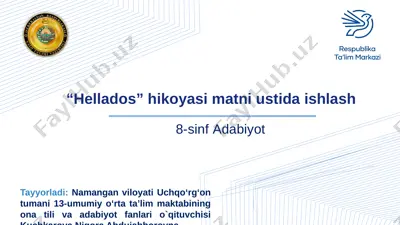 8-sinf adabiyot — PPTX