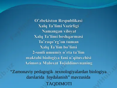 odam organizmining hujayraviy tuzilishi. — PPT