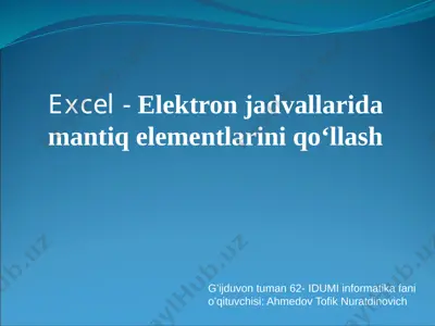8-sinf. mantiqiy elementlarni qo'llash — PPTX