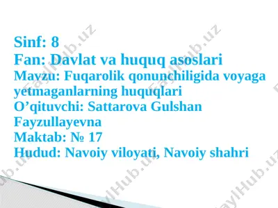 8_sinf_huquq_fuqarolik_qonunchiligida_voyaga_yetmaganlarning_huquqlari — PPTX