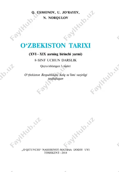 [@e_tarix] 8-sinf òzbekiston tarixi — PDF