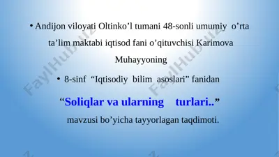 soiq tizimi — PPTX