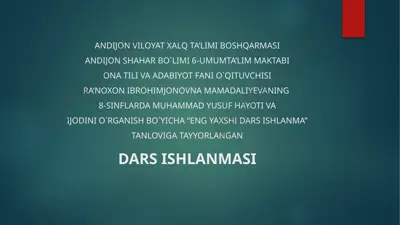 8_sinf_vatan_ishqida_yonmoqni_o`rgatgan_shoir_and_sh_6_maktab_ona — PPTX